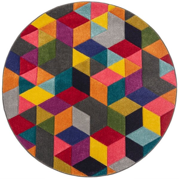 Χαλί Dynamic Πολύχρωμο 160X160 cm, rotund, Flair Rugs