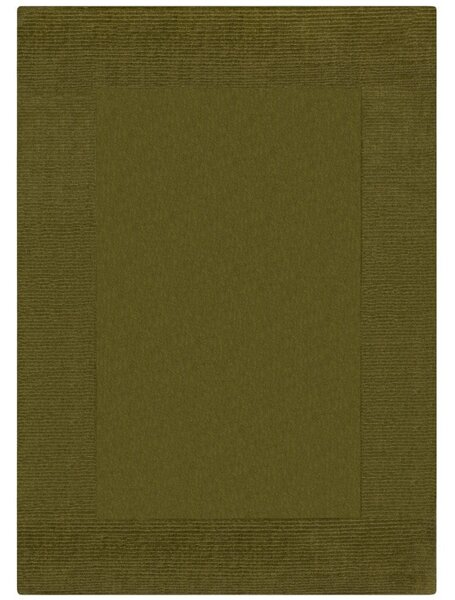 Χαλί Textured Wool Border Πράσινο 120X170 cm, Flair Rugs