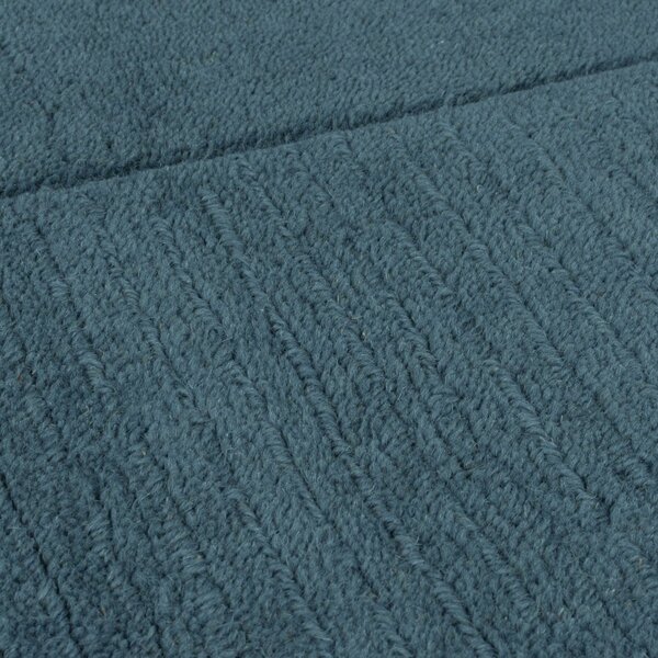 Χαλί Textured Wool Border Μπλε 160X230 cm, Flair Rugs