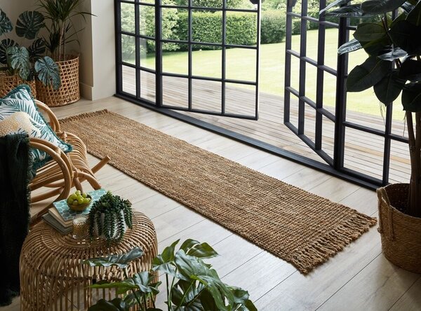 Χαλί Διαδρόμου Jute Boucle Γκρι 60X300 cm, Flair Rugs