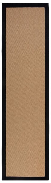 Χαλί Διαδρόμου Kira Jute Μαύρο 60X800 cm, Flair Rugs