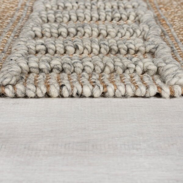Χαλί Διαδρόμου Medina Jute Natural/Γκρι 60X230 cm, Flair Rugs