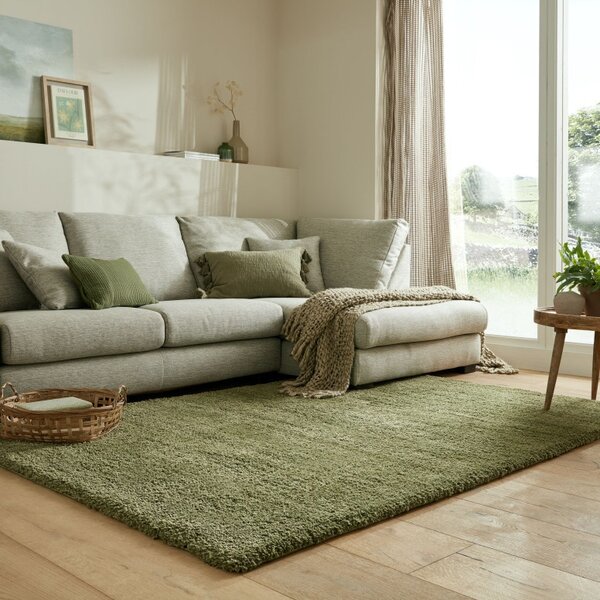 Χαλί Feather Soft Πράσινο Olive 160X230 cm, Flair Rugs