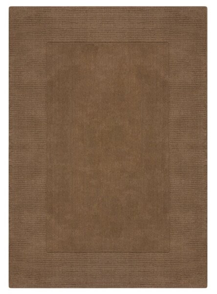 Χαλί Textured Wool Border Καφέ 120X170 cm, Flair Rugs