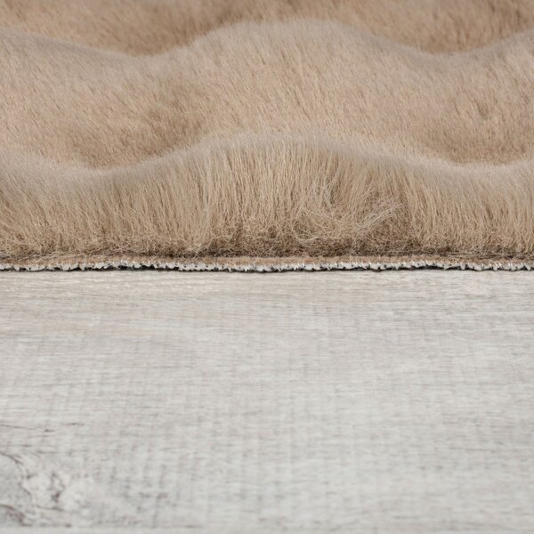 Χαλί Waffle Faux Fur Taupe 180X290 cm, Flair Rugs