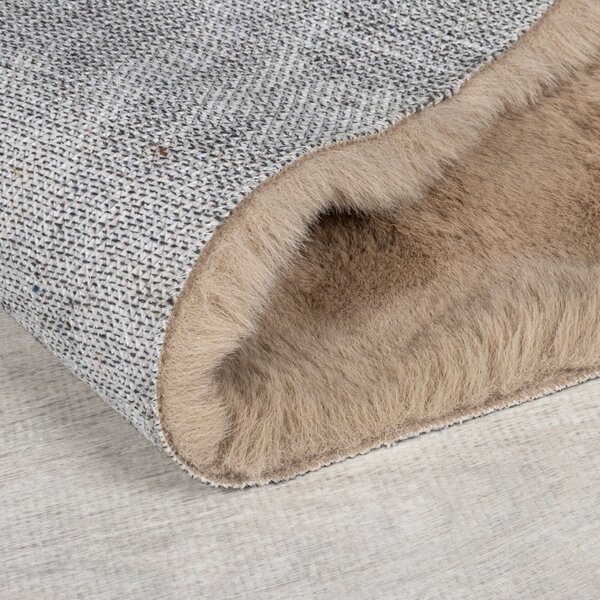 Χαλί Waffle Faux Fur Taupe 180X290 cm, Flair Rugs