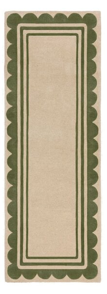 Χαλί Διαδρόμου Lois Scallop Πράσινο 80X230 cm, Flair Rugs