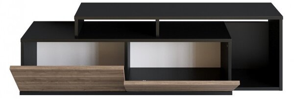 Έπιπλο TV Nexera-Μαύρο, Walnut