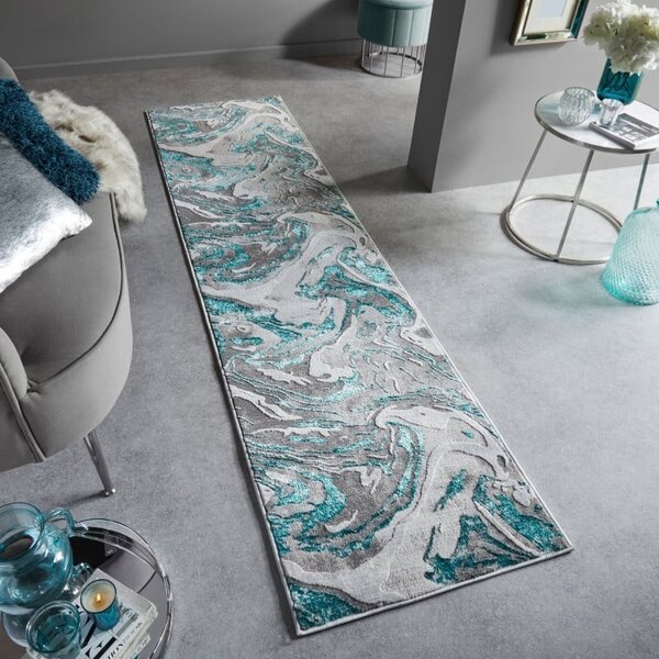 Χαλί Διαδρόμου Marbled Πράσινο SMARALD 80X300 cm, Flair Rugs