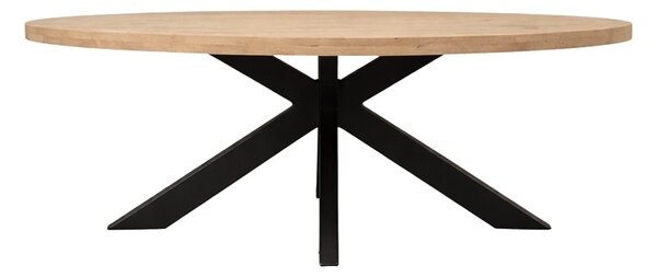 Τραπεζαρία Jenma, Μαύρη, 100x200x76 cm