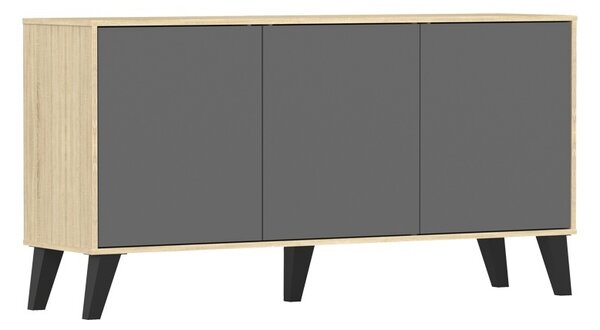 Μπουφές Billie, Ανθρακί, 40x149x77 cm