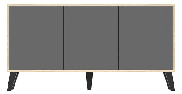 Μπουφές Billie, Ανθρακί, 40x149x77 cm