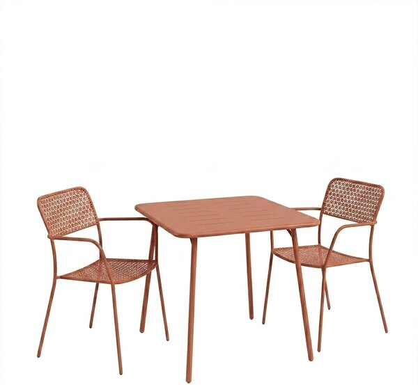 Σετ κήπου 3 τεμαχίων V2 Moraja, Τερακότα, 70x70x73 cm