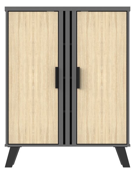 Παπουτσοθήκη V2 Shoby, Γκρι, 30x70.5x91 cm