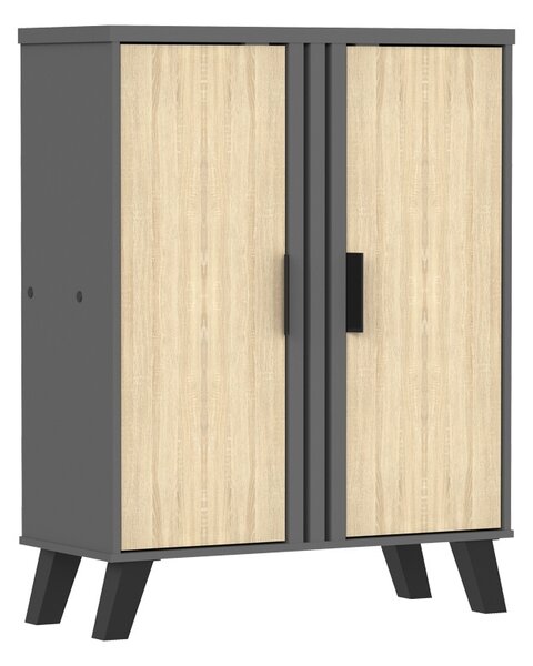 Παπουτσοθήκη V2 Shoby, Γκρι, 30x70.5x91 cm