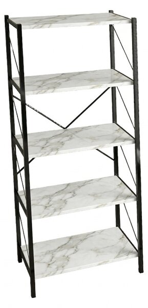 Βιβλιοθήκη Bimblem, Λευκή, 30x60x150 cm