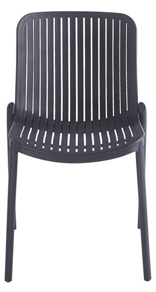 Στοιβαζόμενη καρέκλα κήπου Teragi, Ανθρακί, 43.5x58x82 cm