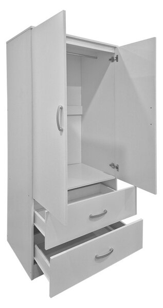 Ντουλάπα Alvia, Λευκή, 51.5x80x180 cm