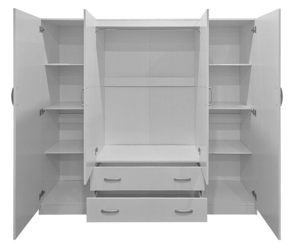 Ντουλάπα Alvia, Λευκή, 51x200x180 cm