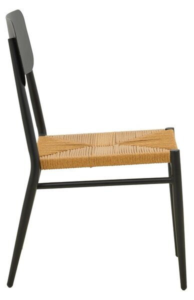Στοιβαζόμενη καρέκλα Giardino, Μαύρη, 56x45x82 cm