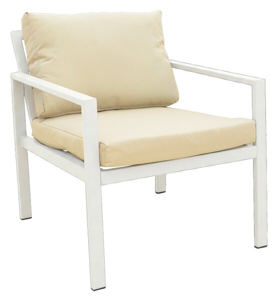 Σετ κήπου 4 τεμαχίων Gardenly, Λευκό, 68.5x175x72 cm