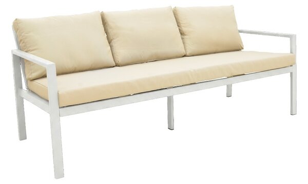 Σετ κήπου 4 τεμαχίων Gardenly, Λευκό, 68.5x175x72 cm