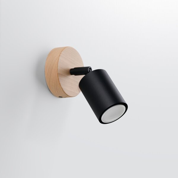 Φωτιστικό τοίχου Verdo, Μαύρο, 25x25x110 cm