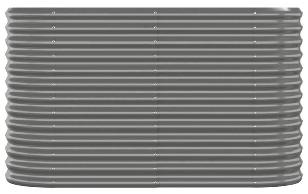 VidaXL Ζαρντινιέρα Γκρι 114x40x68 εκ. Ατσάλι με Ηλεκτρ. Βαφή Πούδρας