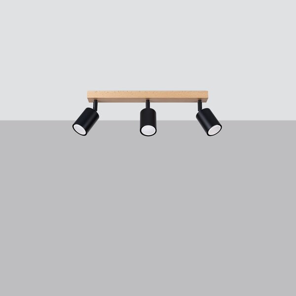 Πλαφονιέρα Verdo, Μαύρη, 19.5x19.5x117 cm