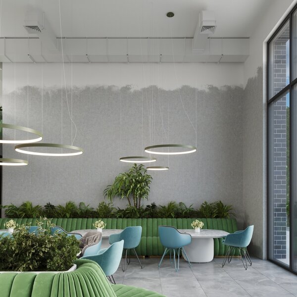 Πολυέλαιος LED Rio 3, Κόκκινος, 3000K, 110x110x150 cm