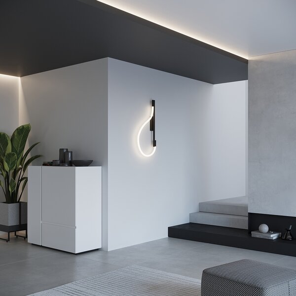 Φωτιστικό τοίχου LED Galakse, Μαύρο, 2700-6500K, 36x7.5x90 cm