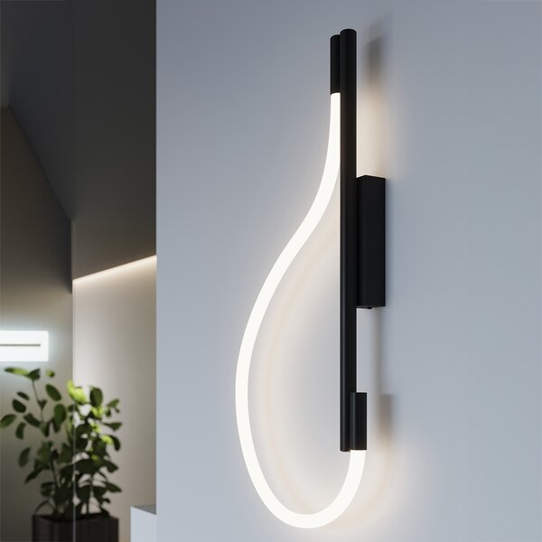 Φωτιστικό τοίχου LED Galakse, Μαύρο, 2700-6500K, 36x7.5x90 cm