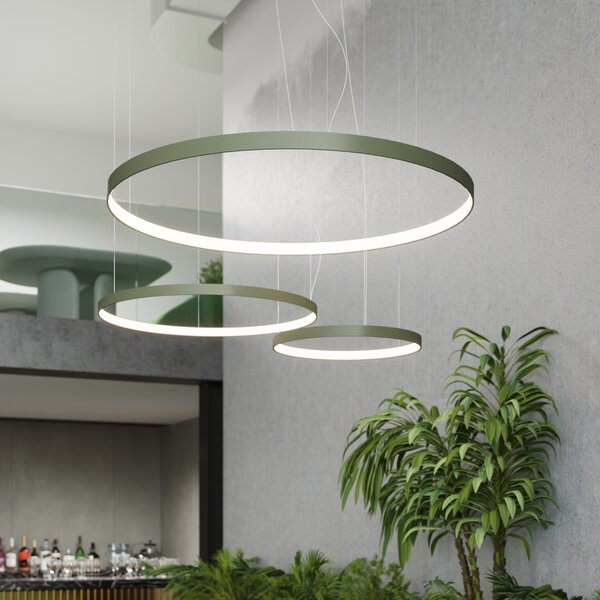 Πολυέλαιος LED Rio 3, Λαδί, 3000K, 110x110x150 cm