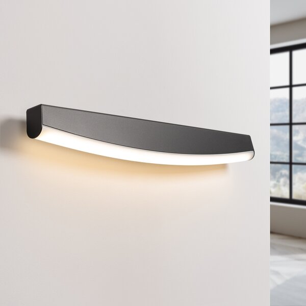 Φωτιστικό τοίχου LED Jorun, Μαύρο, 3000K, 60x5.5x7 cm