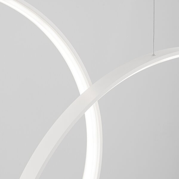 Κρεμαστό φωτιστικό LED Rio 3, Λευκό, 4000K, 160x20x200 cm