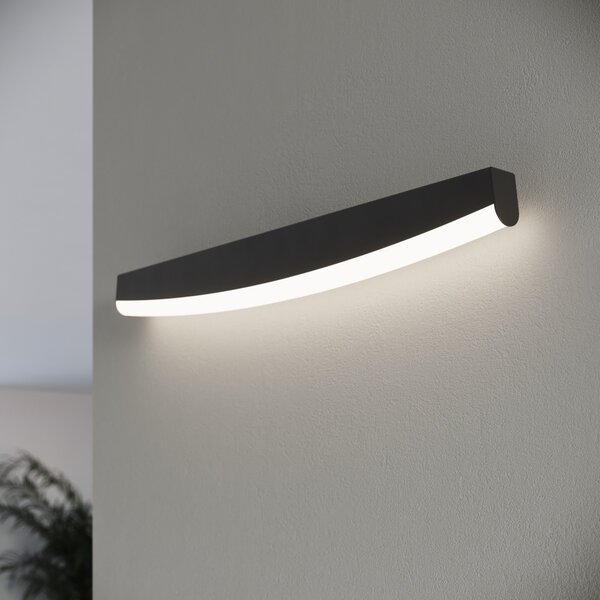 Φωτιστικό τοίχου LED Jorun, Μαύρο, 3000K, 60x5.5x7 cm