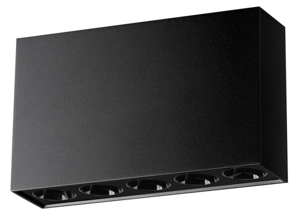 Πλαφονιέρα LED Sole, Μαύρη, 4000K, 13.7x3.5x8.3 cm