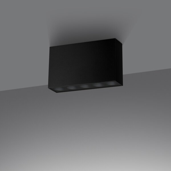 Πλαφονιέρα LED Sole, Μαύρη, 4000K, 13.7x3.5x8.3 cm