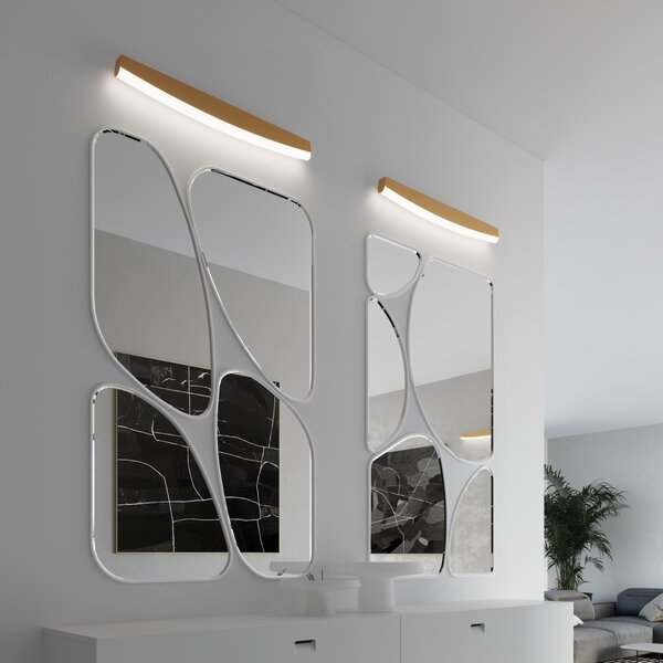 Φωτιστικό τοίχου LED Jorun, Χρυσό, 4000K, 60x5.5x7 cm