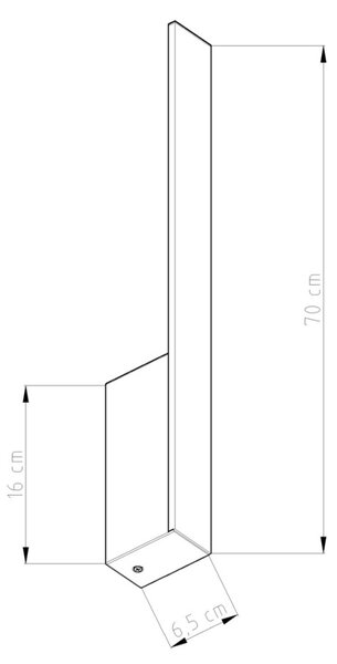 Φωτιστικό τοίχου LED Lahti, Λευκό, 4000K, 4x6.5x70 cm