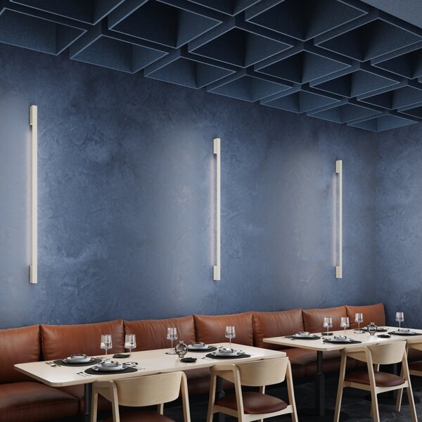 Φωτιστικό τοίχου LED Lahti 90, Μπεζ, 3000K, 4x6.5x90 cm