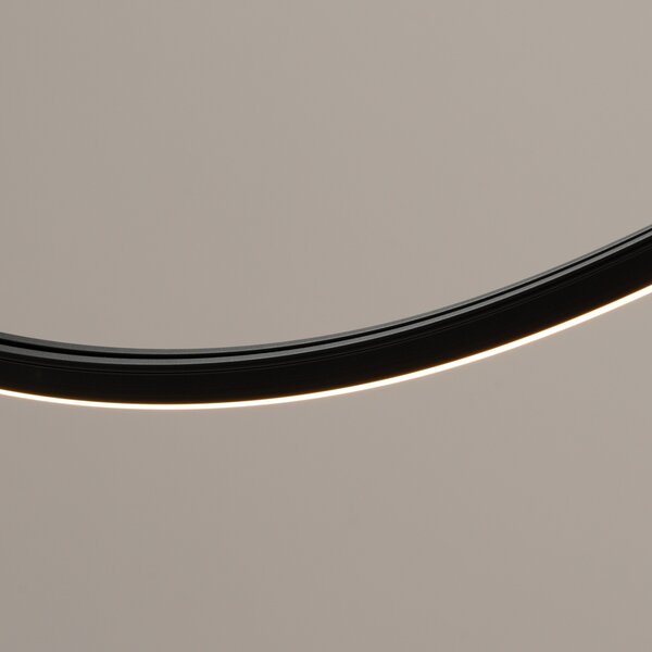 Πολυέλαιος LED Alvar 1, Μαύρος, 3000K, 70x12x230 cm