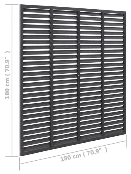 VidaXL Πάνελ Περίφραξης με Περσίδες Γκρι 180 x 180 εκ. από WPC