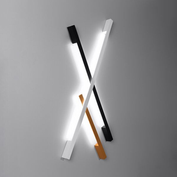 Φωτιστικό τοίχου LED Sappo, Μαύρο, 4000K, 4x6.5x120 cm