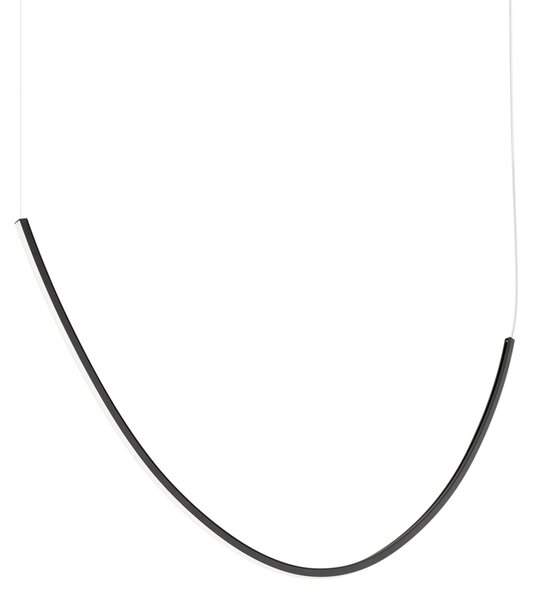 Πολυέλαιος LED Alvar 1, Μαύρος, 3000K, 70x12x230 cm