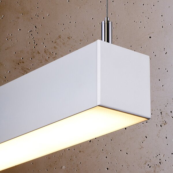 Κρεμαστό φωτιστικό LED Pinne, Λευκό, 3000K, 118x6x150 cm