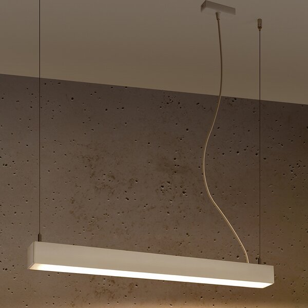 Κρεμαστό φωτιστικό LED Pinne, Λευκό, 3000K, 67x6x150 cm