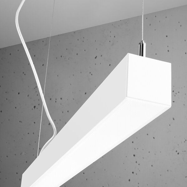 Κρεμαστό φωτιστικό LED Pinne, Λευκό, 3000K, 118x6x150 cm