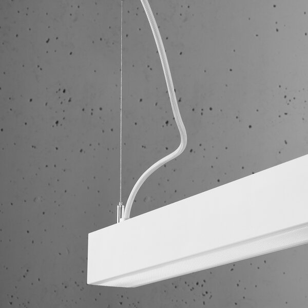 Κρεμαστό φωτιστικό LED Pinne, Λευκό, 3000K, 118x6x150 cm