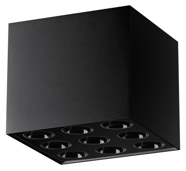 Πλαφονιέρα LED Ozzy, Μαύρη, 4000K, 9.5x9.5x8.3 cm